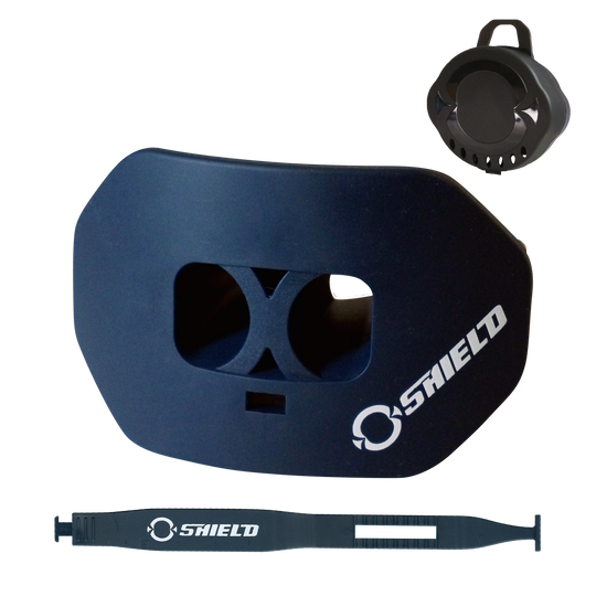O Shield Core Series Football Mouthguard- Navy Blue