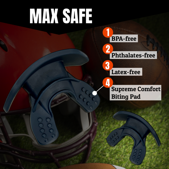 O Shield Core Series Football Mouthguard- Navy Blue