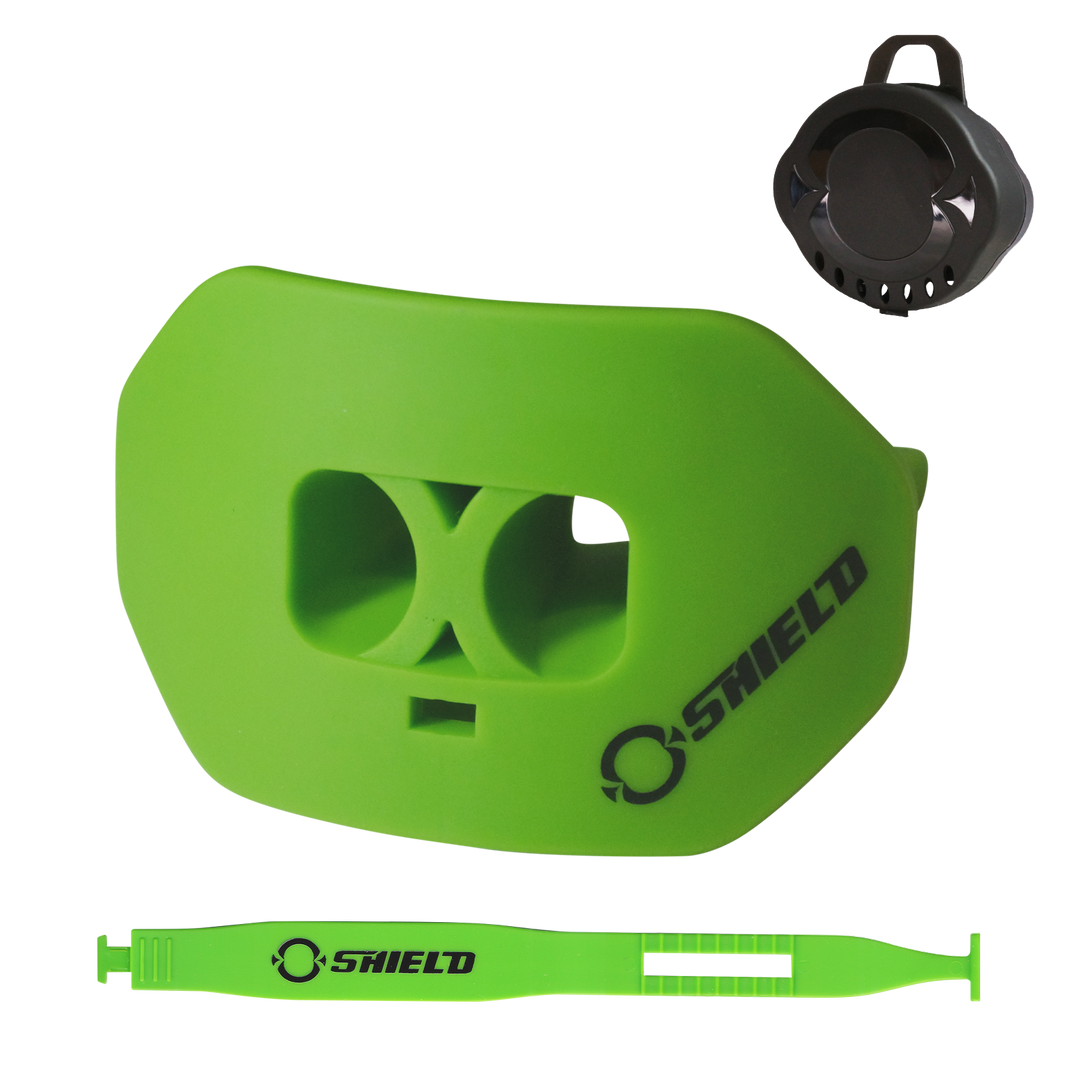 O Shield Core Series Football Mouthguard- Slime Green