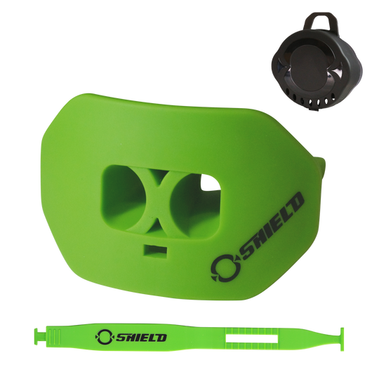 O Shield Core Series Football Mouthguard- Slime Green