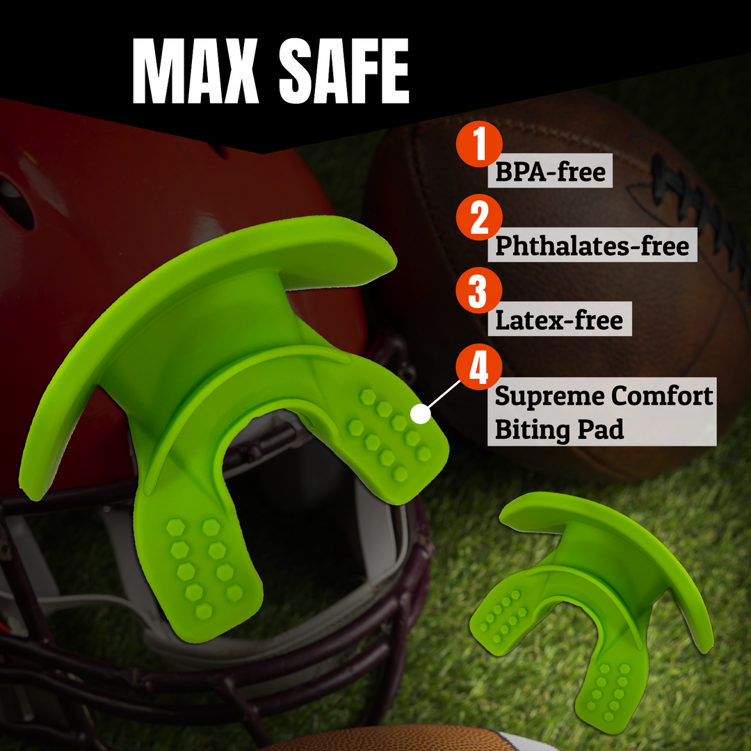 O Shield Core Series Football Mouthguard- Slime Green