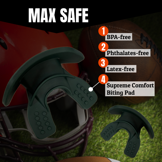 O Shield Core Series Football Mouthguard- Dark Green