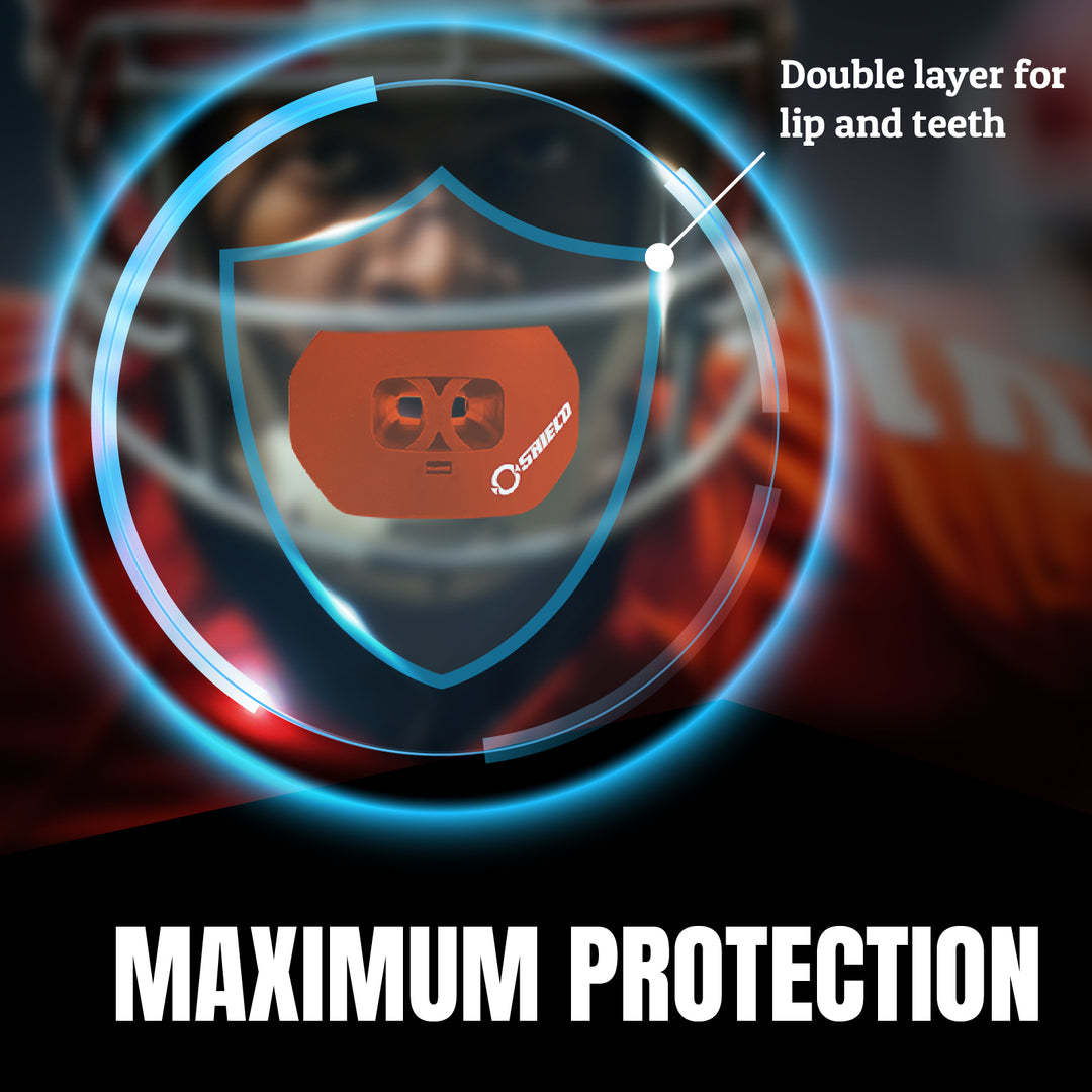 O Shield Core Series Football Mouthguard- Orange