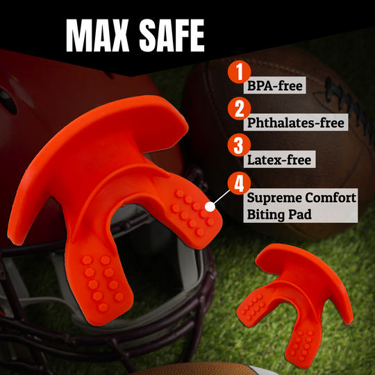 O Shield Core Series Football Mouthguard- Orange
