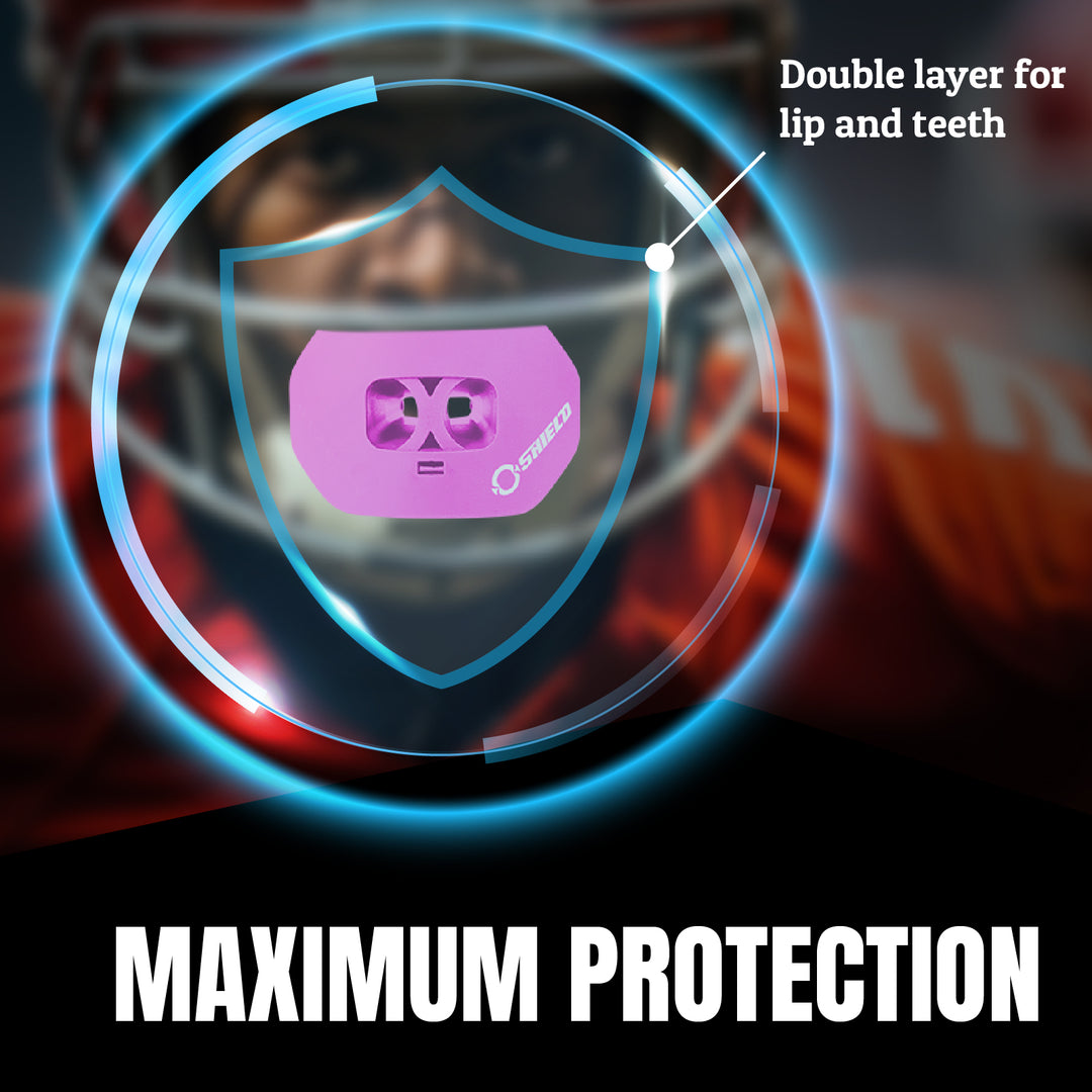 O Shield Core Series Football Mouthguard- Pink