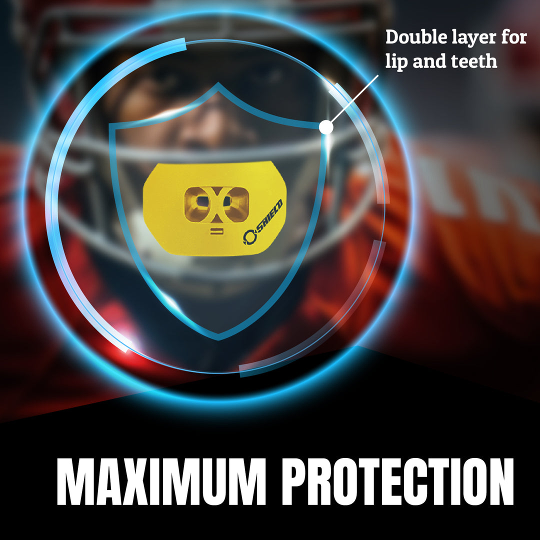 O Shield Core Series Football Mouthguard- Yellow/Gold