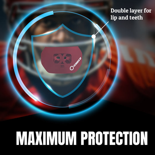 O Shield Core Series Football Mouthguard- Maroon
