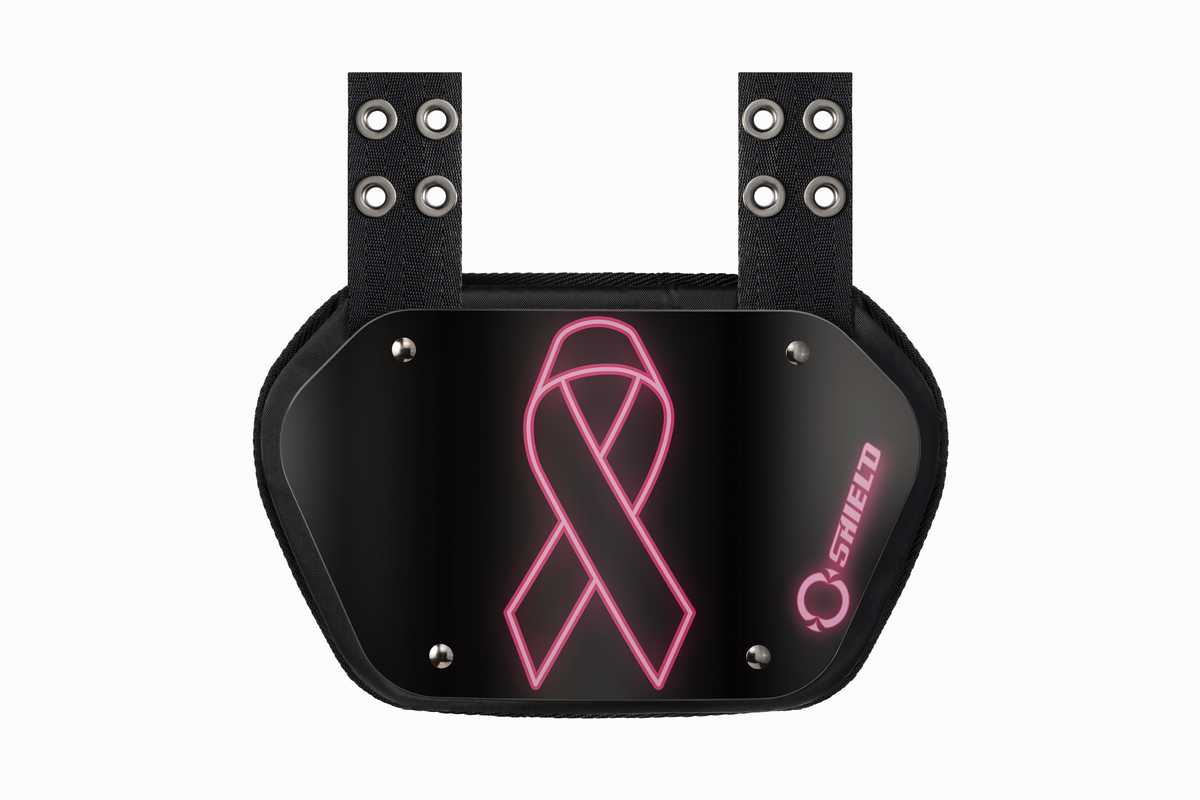 O Shield Pink Ribbon Football Back Plate