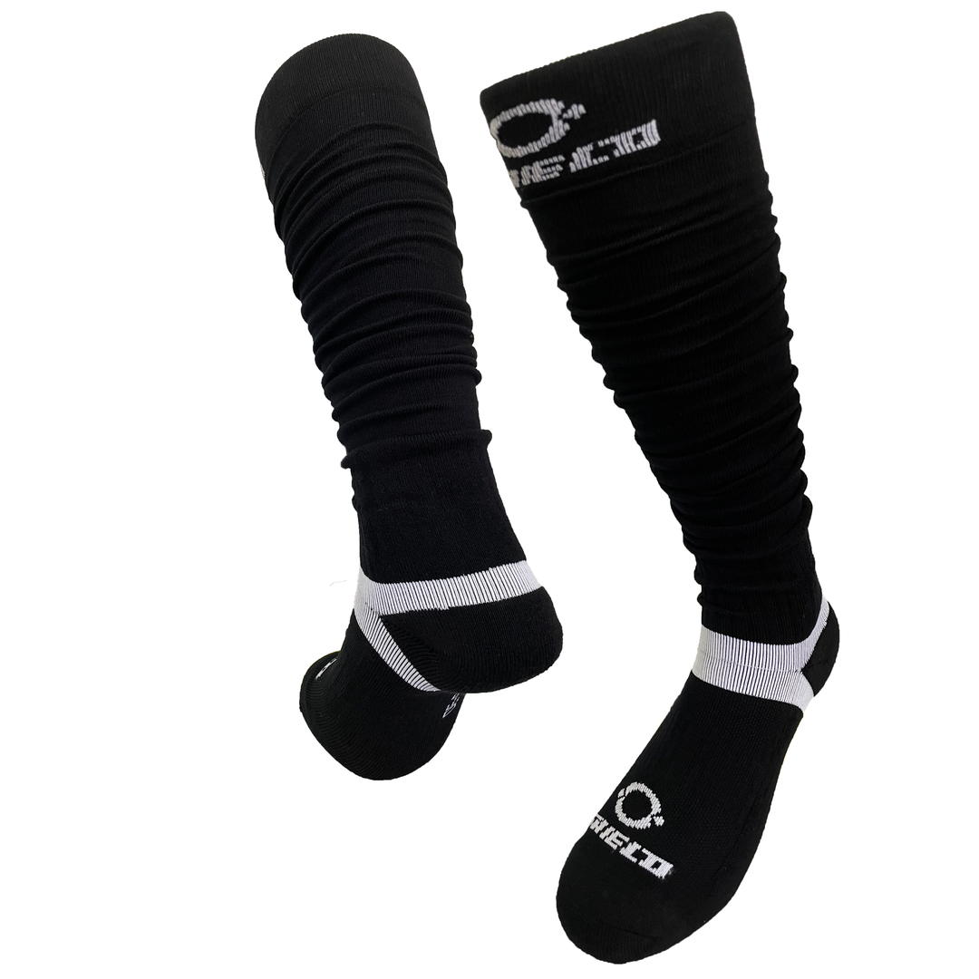 O Shield Football Scrunch Socks- Black