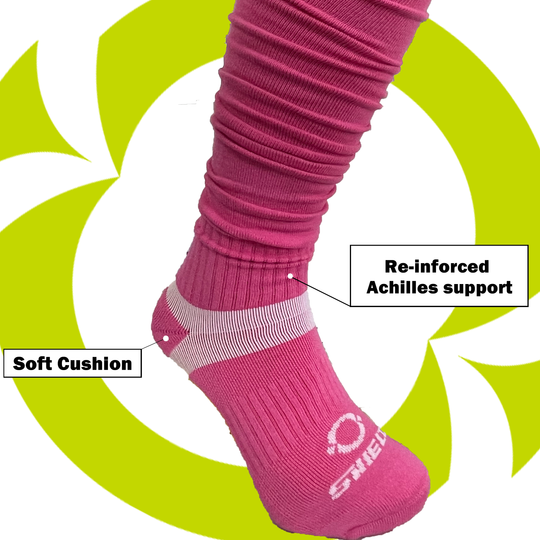 O Shield Football Scrunch Socks- Pink