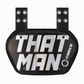 O Shield That Man Silver Chrome Football Back Plate, Lower Back Pads for Football